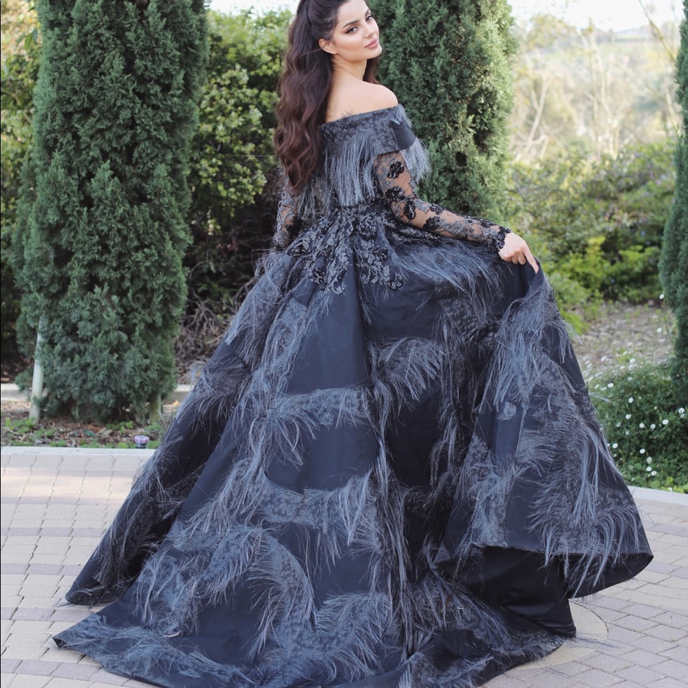Long beautiful black dress